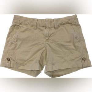Banana Republic Mid Rise Khaki Brown Shorts